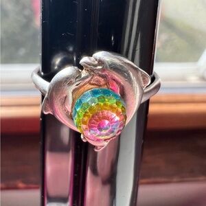 Sterling dolphin ring
